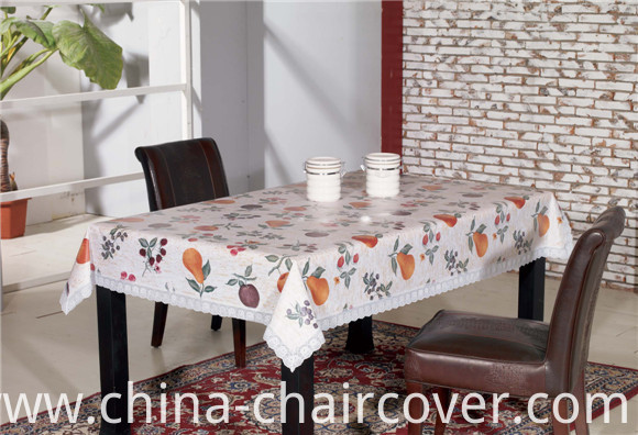 Hot Popular Cheap Colorful PVC Printed Pattern Table Cover Fabric Backing Tablecover